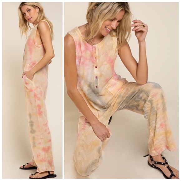 POL Hand Dip Dyed Statement Jumpsuit - Picture 3 of 10